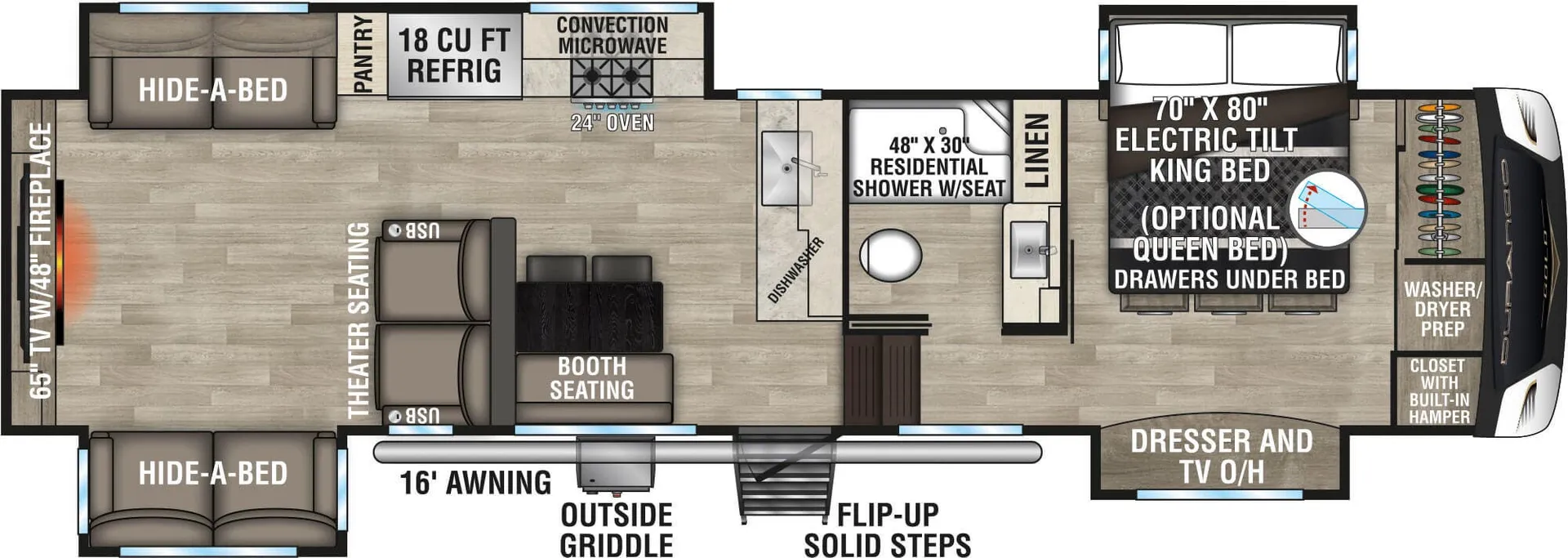 2023 K-Z Durango Gold G360REQ - Floor plan