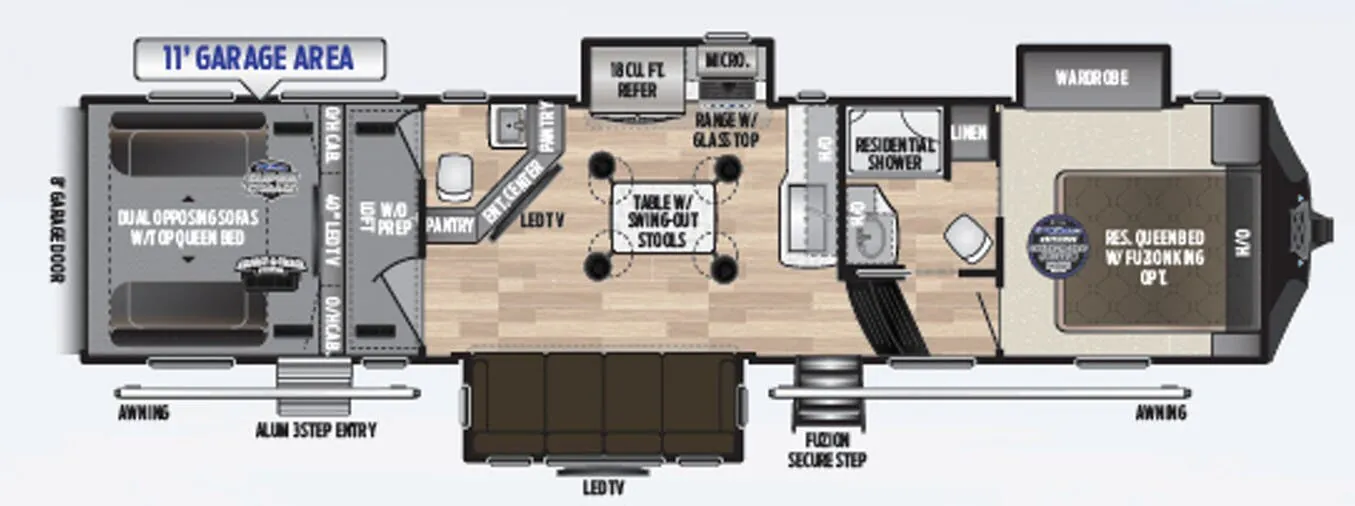 Keystone Fuzion 373 floor plan