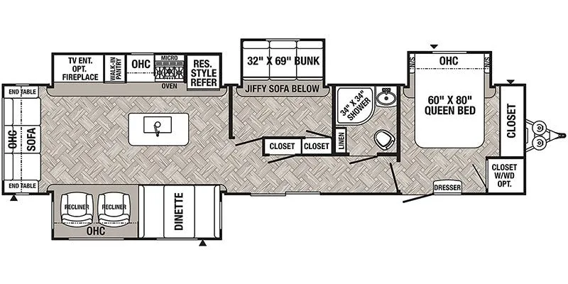 Palomino Puma 38RLB floor plan