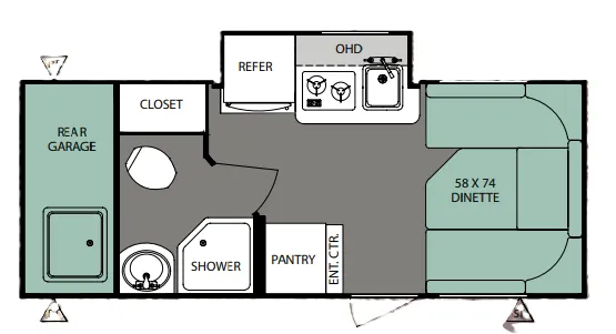 Forest River R-Pod 183G floor plan