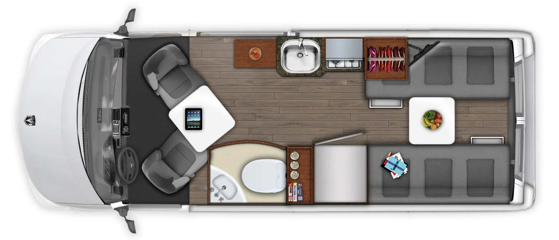 Roadtrek Zion Slumber Base floor plan