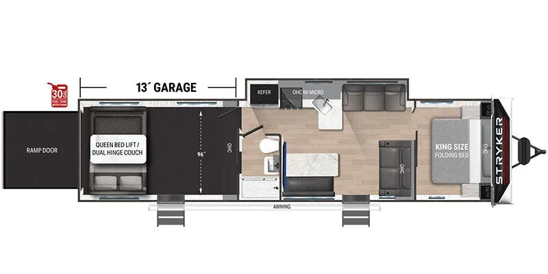 Cruiser RV Stryker ST-3413 floor plan