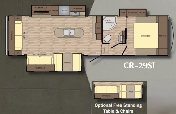 CrossRoads Cruiser Aire CR29SI floor plan