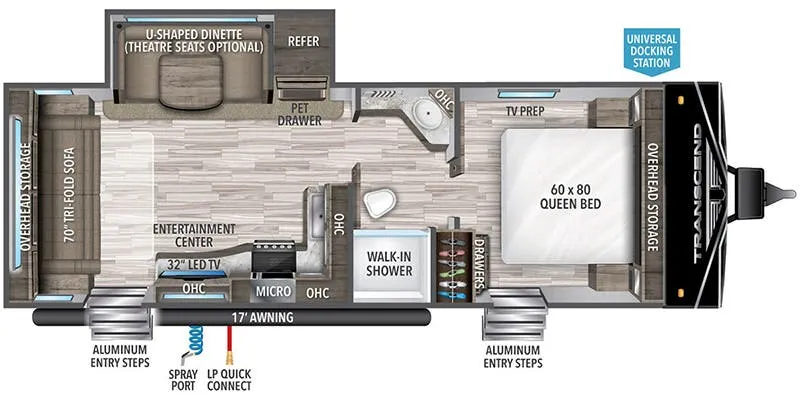 2026 Grand Design Transcend Xplor 245RL floor plan