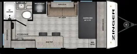 2025 Crossroads RV Zinger 18RK - Floor plan