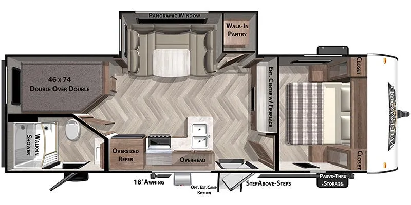 2021 Forest River RV Wildwood X-Lite 240BHXL - Floor plan