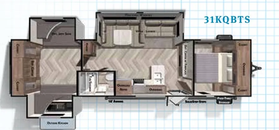Forest River Salem 31KQBTS floor plan