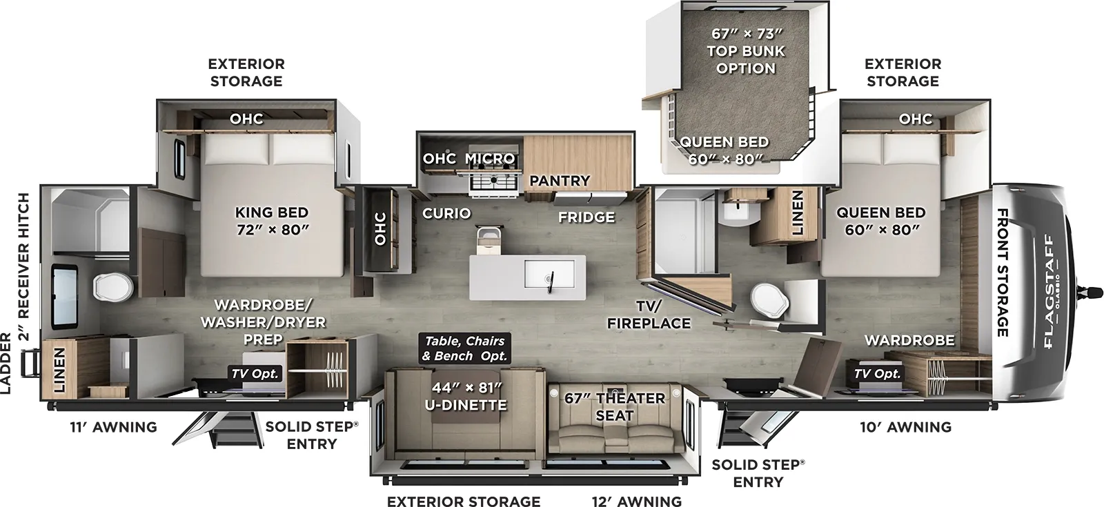 2026 Forest River Flagstaff Classic 842DB - Floor plan