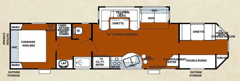 Forest River Cherokee 39P floor plan