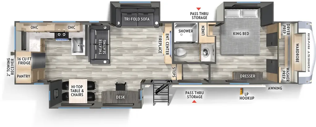2026 Forest River Wildcat 33CHEF floor plan