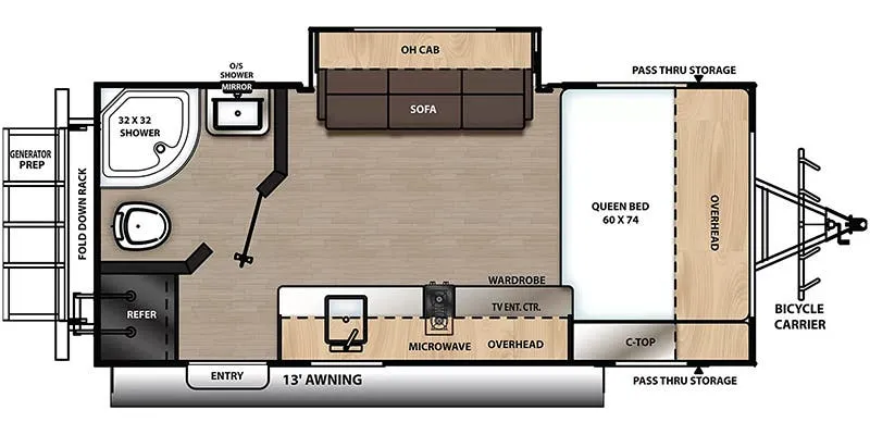 Coachmen Catalina Expedition 192FQS floor plan