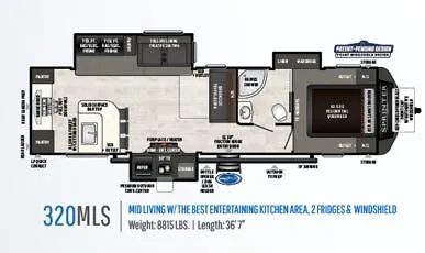 Keystone Sprinter 320MLS floor plan
