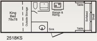 TrailManor 2518 Series 2518KS floor plan