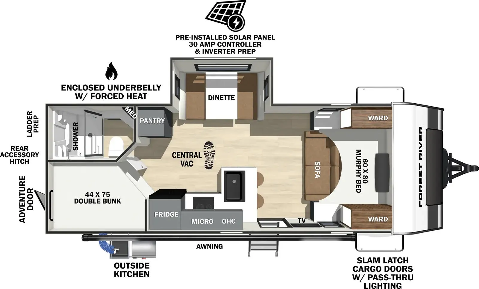 Forest River IBEX Beast Mode 23MBH floor plan