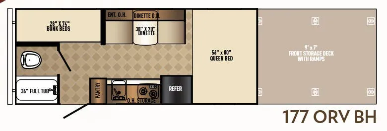 Palomino PaloMini 177 ORV BH floor plan