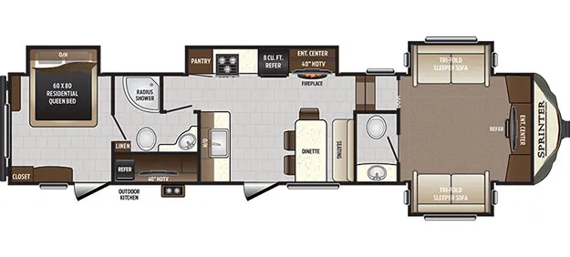 2017 Sprinter 359FWMPR - Floor plan