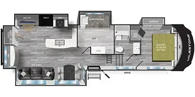 2023 Heartland Milestone 333MB - Floor plan