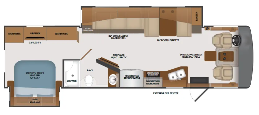 Fleetwood Southwind 34C floor plan