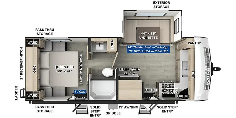 2025 Forest River Rockwood 2506FK - Floor plan