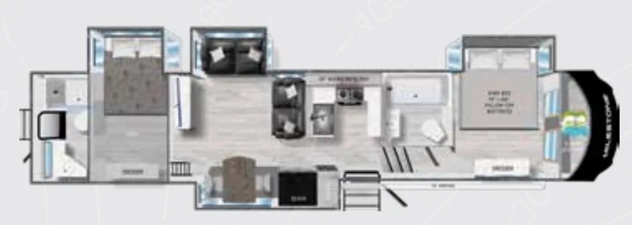 Heartland Milestone 380DSL floor plan