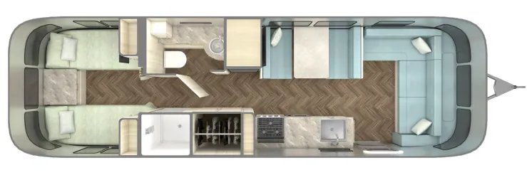 Airstream International 30RB floor plan