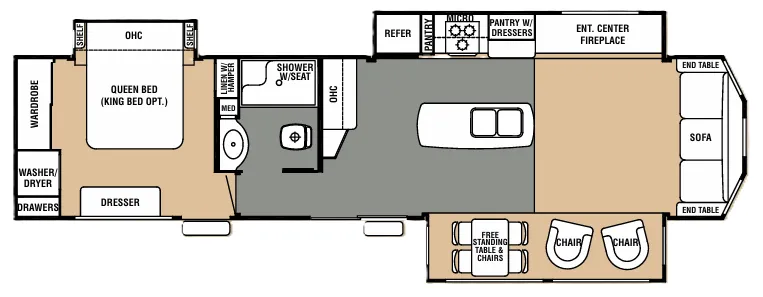 Forest River Cedar Creek Cottage 40CCK floor plan
