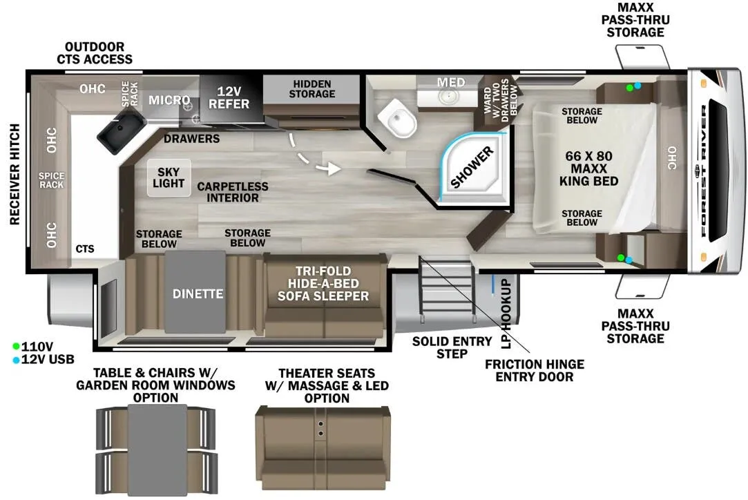 Forest River Wildcat ONE 267MEX floor plan
