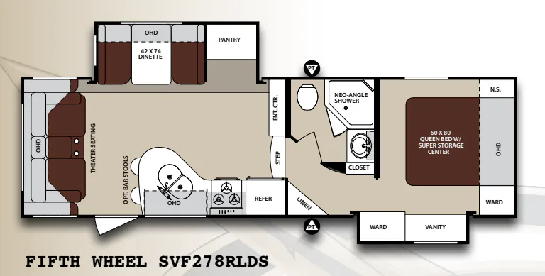 Forest River Surveyor SVF278RLDS floor plan