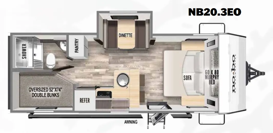 Forest River No Boundaries 20.3EO floor plan