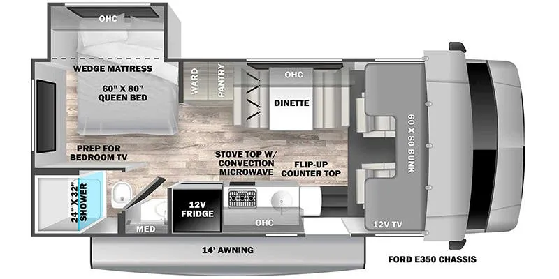 Forest River Solera 23S floor plan