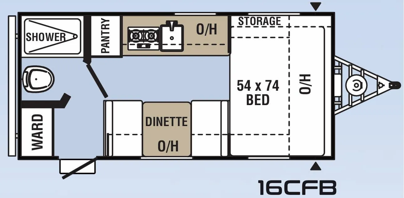 Coachmen Clipper Cadet 16CFB floor plan