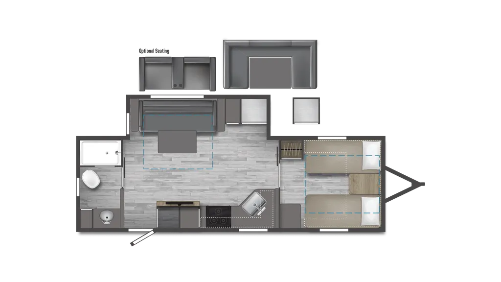 2024 Winnebago Minnie 2327TB floor plan