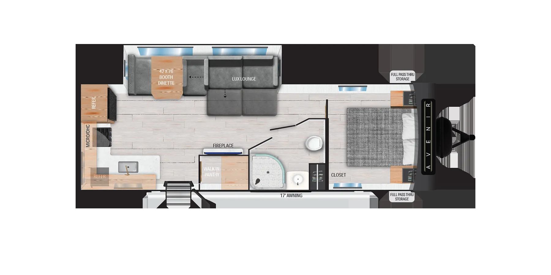 Cruiser RV Avenir 25RK floor plan