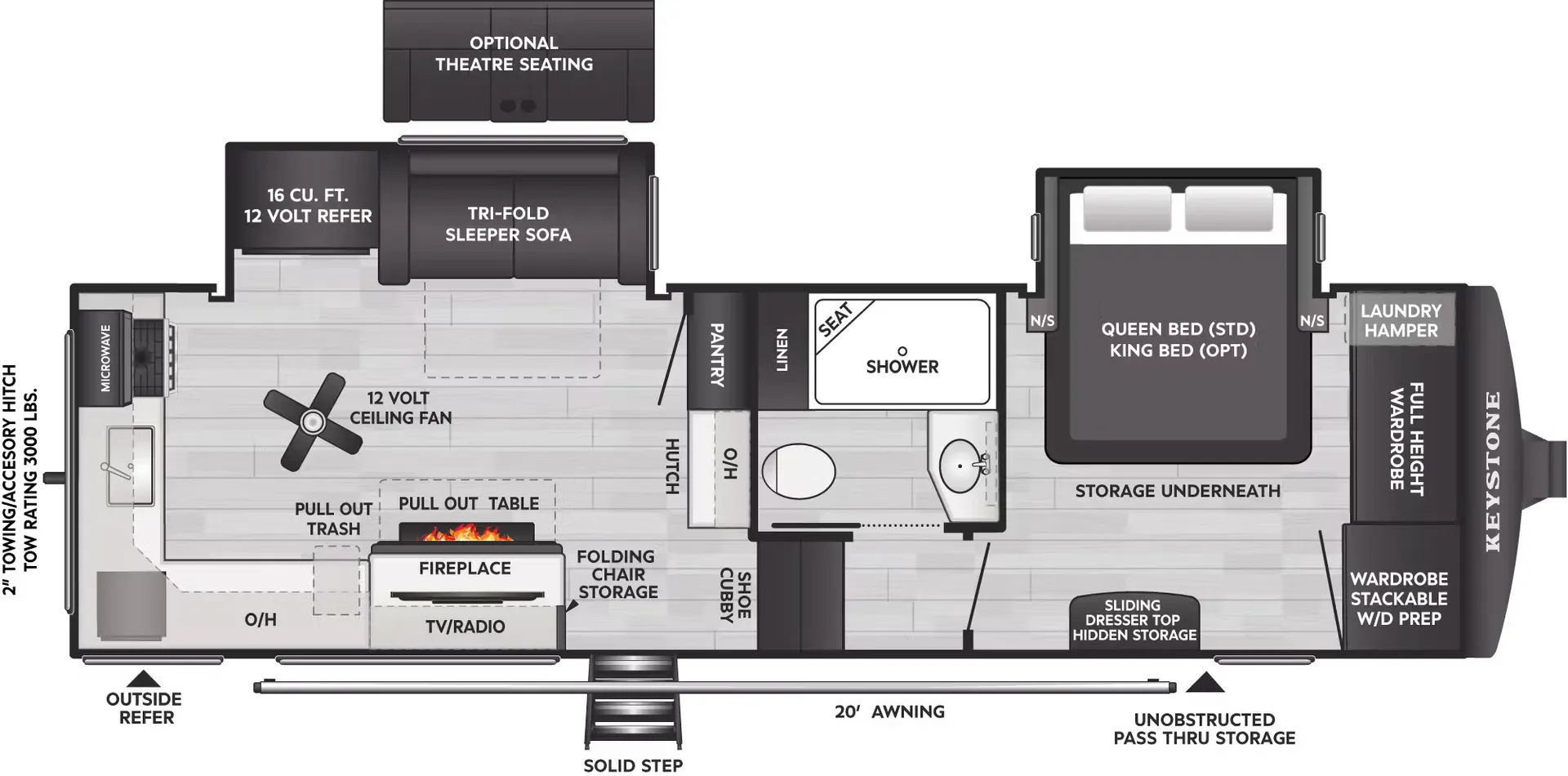 2027 Keystone Cougar 260MLE - Floor plan