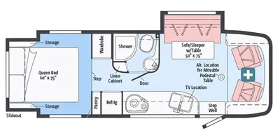 2016 Winnebago View 24G 4X2 floor plan