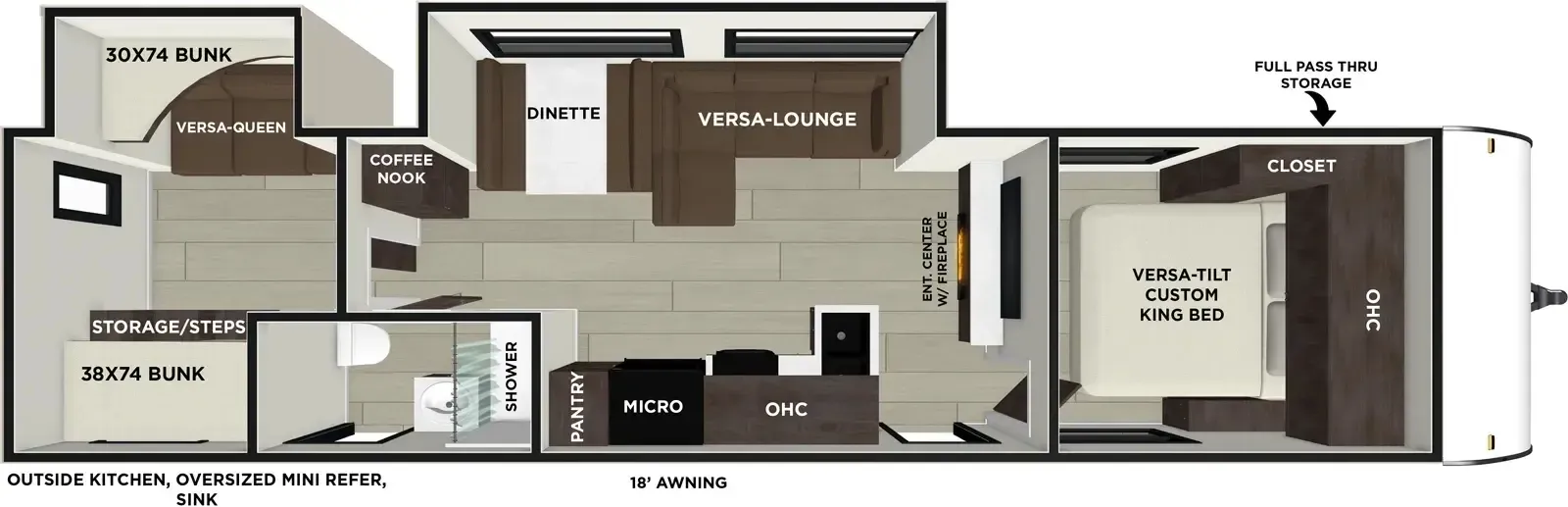 2027 Forest River Wildwood 32BHDS - Floor plan
