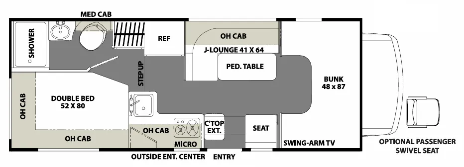 Coachmen Freelander Micro Minnie 20CB floor plan