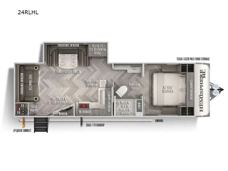 2021 Forest River Salem Hemisphere Hyper-Lyte 24RLHL - Floor plan
