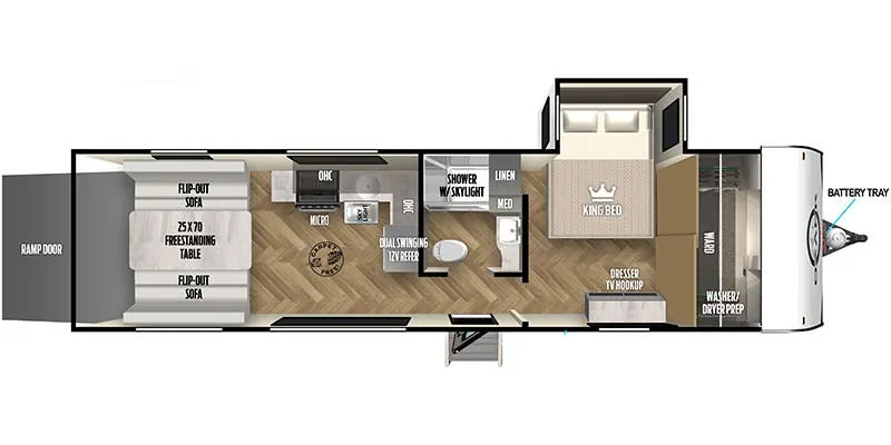 Forest River Ozark 2800THKX floor plan