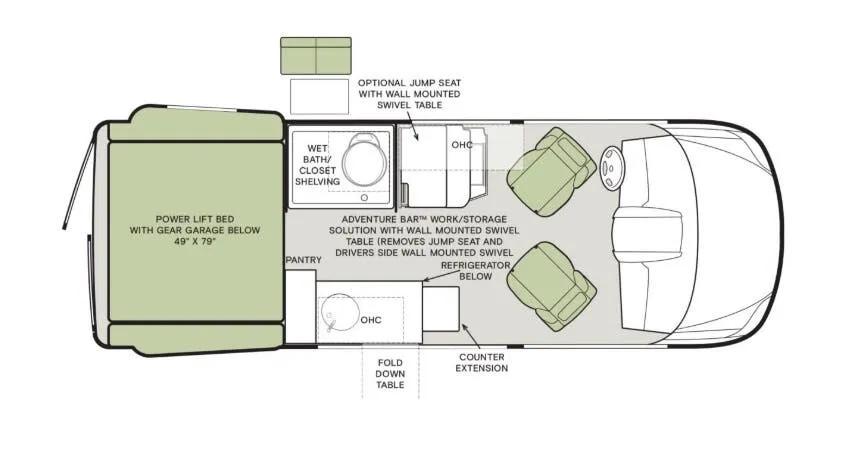 Tiffin GH1 GH1 GH1 floor plan