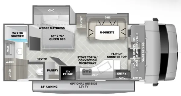 Forest River Sunseeker Classic 2440DS floor plan