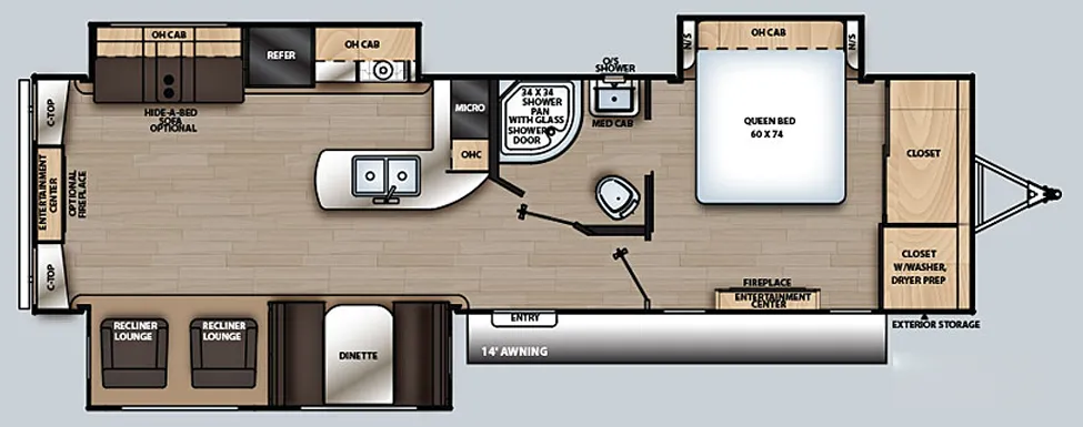 Forest River Aurora 33RLTS floor plan
