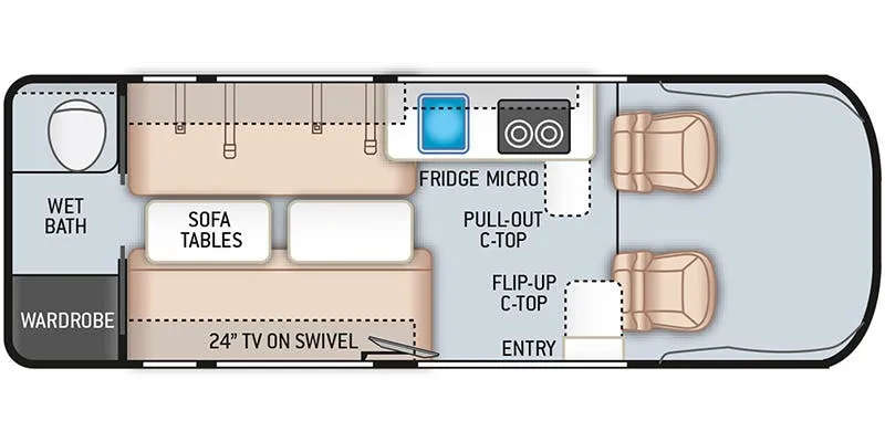 2020 Thor Motor Coach Sequence 20L - Floor plan