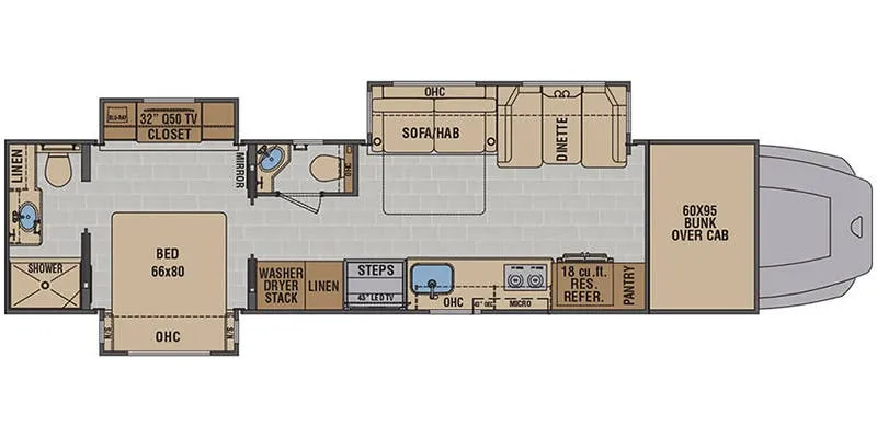 2022 Renegade RV Classic 41CRB - Floor plan
