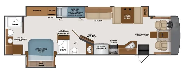 Fleetwood Bounder 36F floor plan