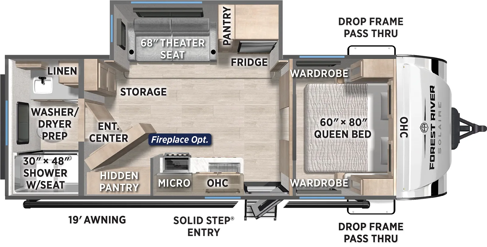 2027 Palomino Solaire 2420RBS - Floor plan