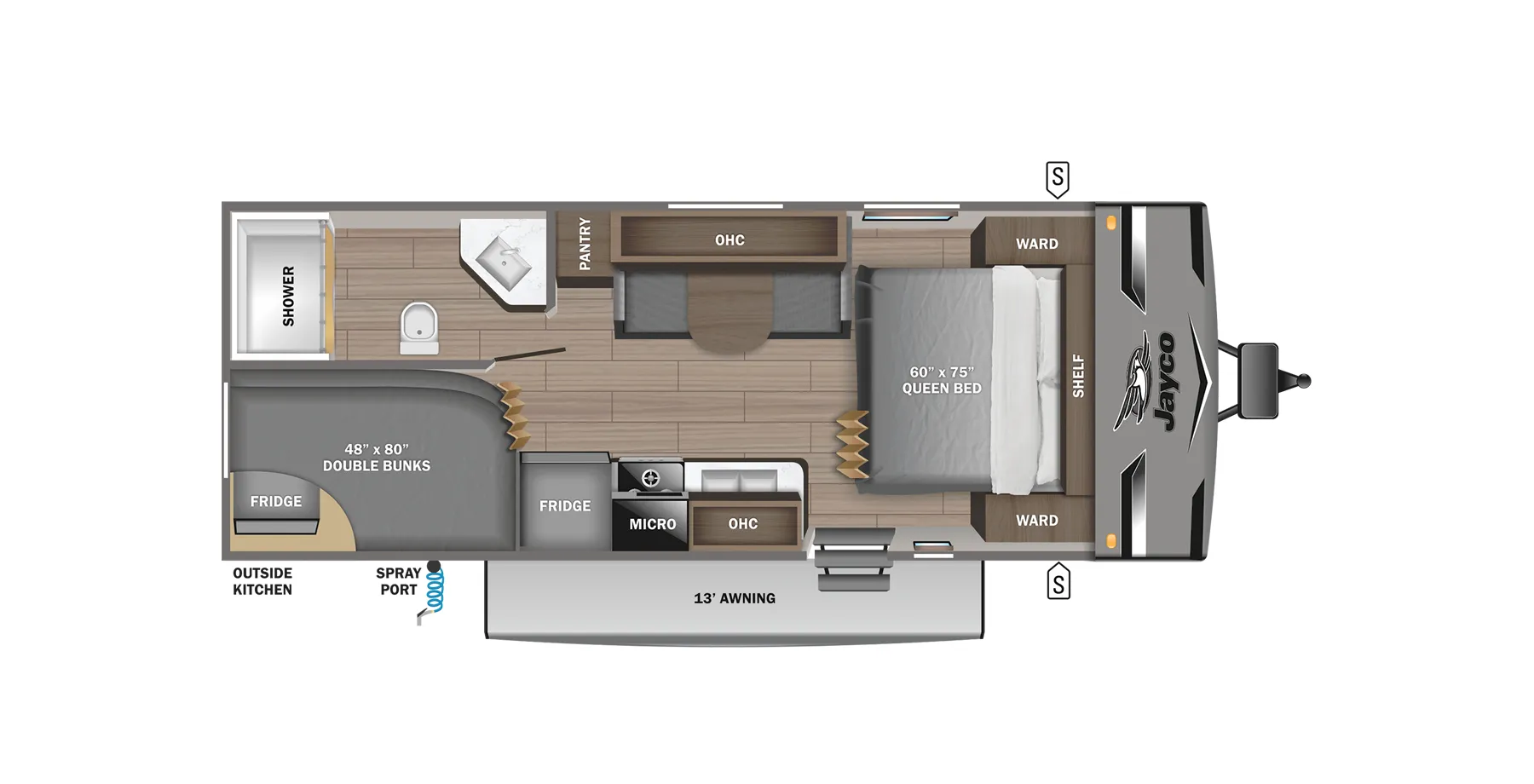 2020 Jayco Jay Flight 224BH - Floor plan