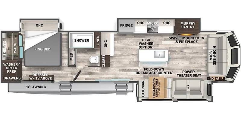 Forest River Cedar Creek Cottage 40CCK floor plan
