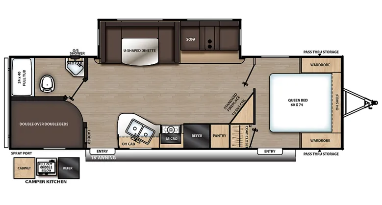 Forest River Aurora 28BHS floor plan