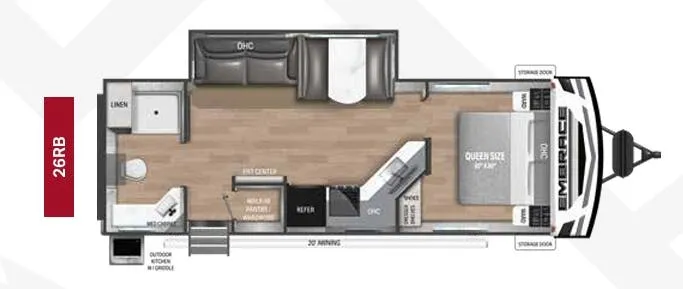 Cruiser RV Embrace 26RB floor plan